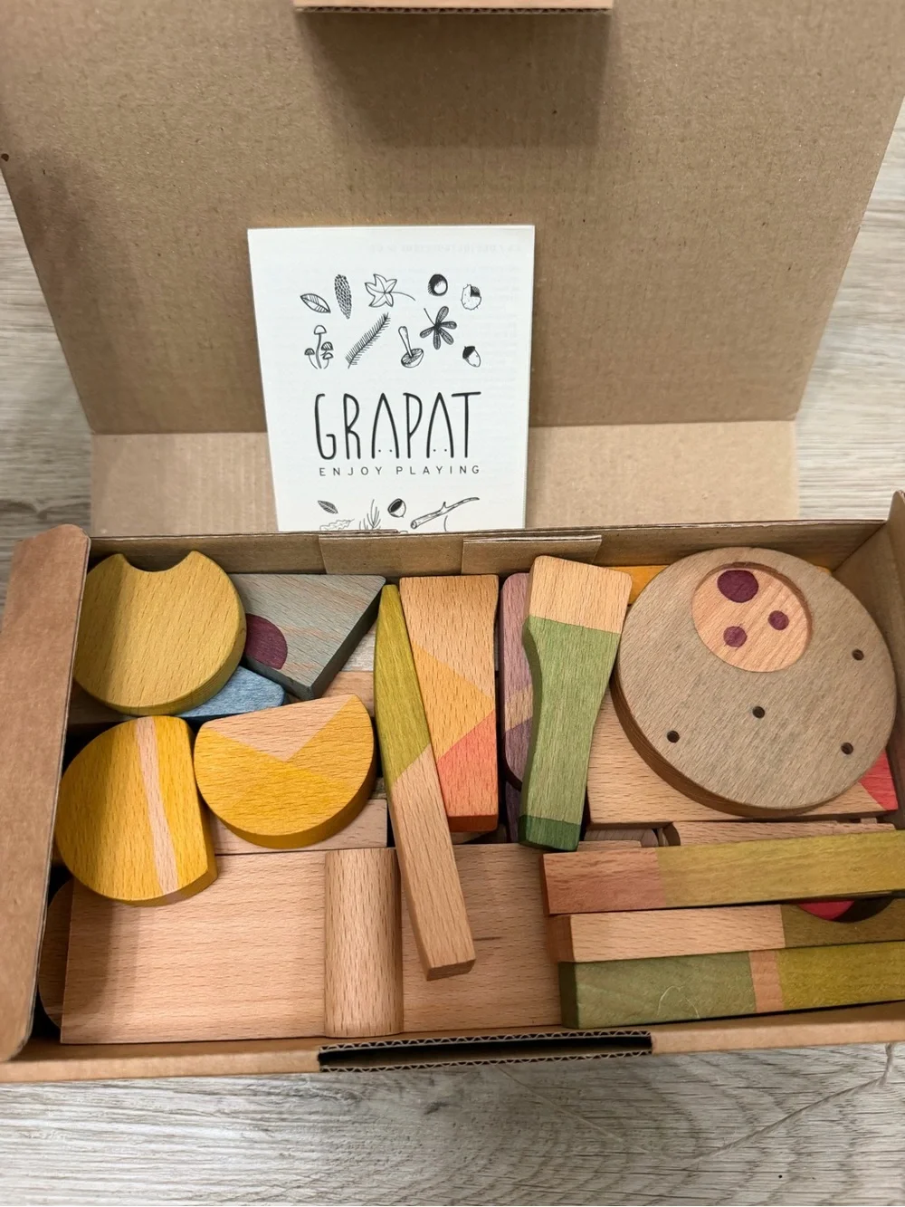 Grapat Happy Place Wooden Open-Ended Building Set - Multicolor